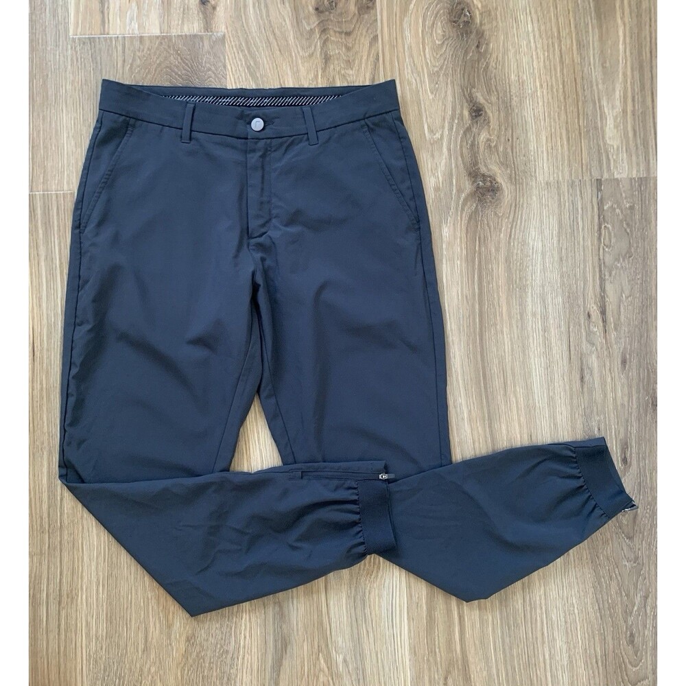 Primo Joggers Mens 32x29 Grey Stretch Athletic Performance Golf Pants Zip Ankle
